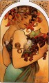 Fruit 1897 litho Art Nouveau tchèque Alphonse Mucha